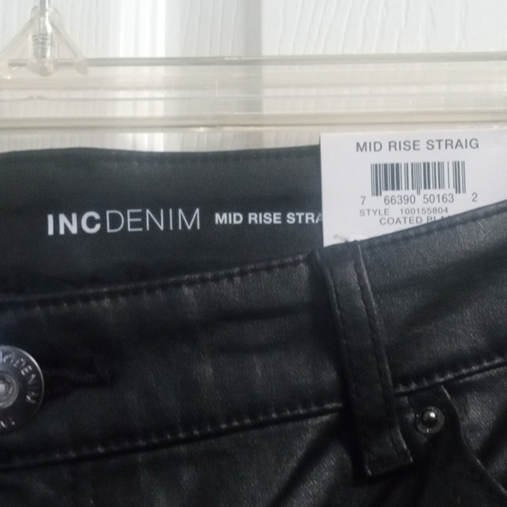 INC mid-rise straight leg pants. - Picture 3 of 7